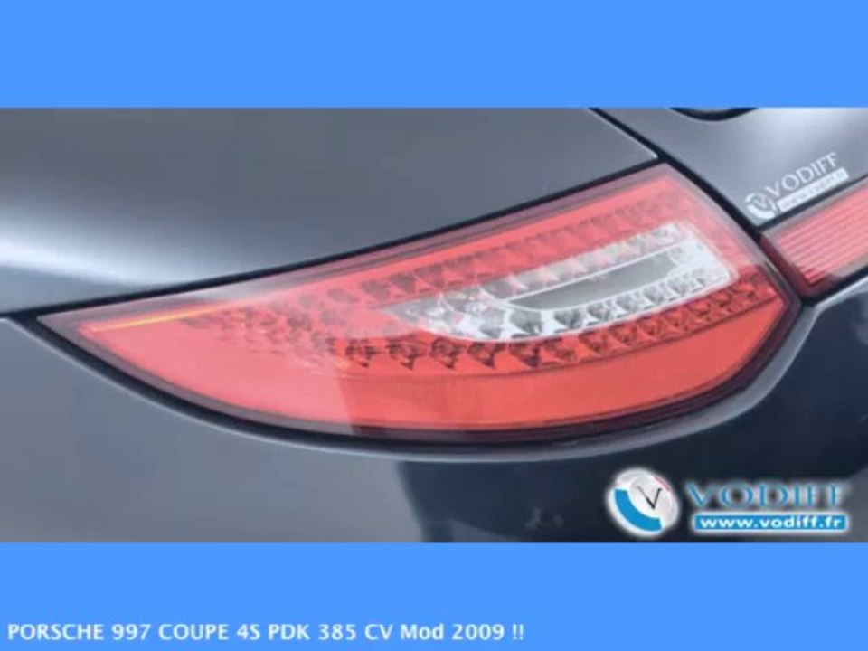 VODIFF : PORSCHE OCCASION ALSACE : PORSCHE 997 COUPE 4S PDK 385 CV Mod 2009 !!
