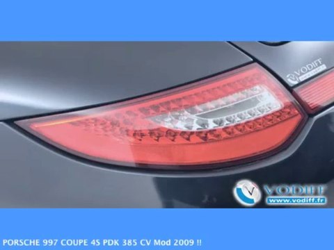 VODIFF : PORSCHE OCCASION ALSACE : PORSCHE 997 COUPE 4S PDK 385 CV Mod 2009 !!