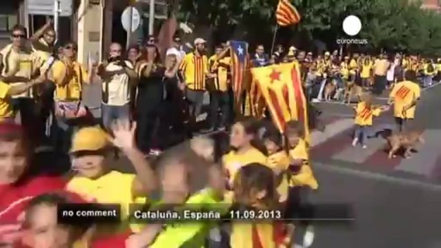Catalans form human chain for independence... - no comment