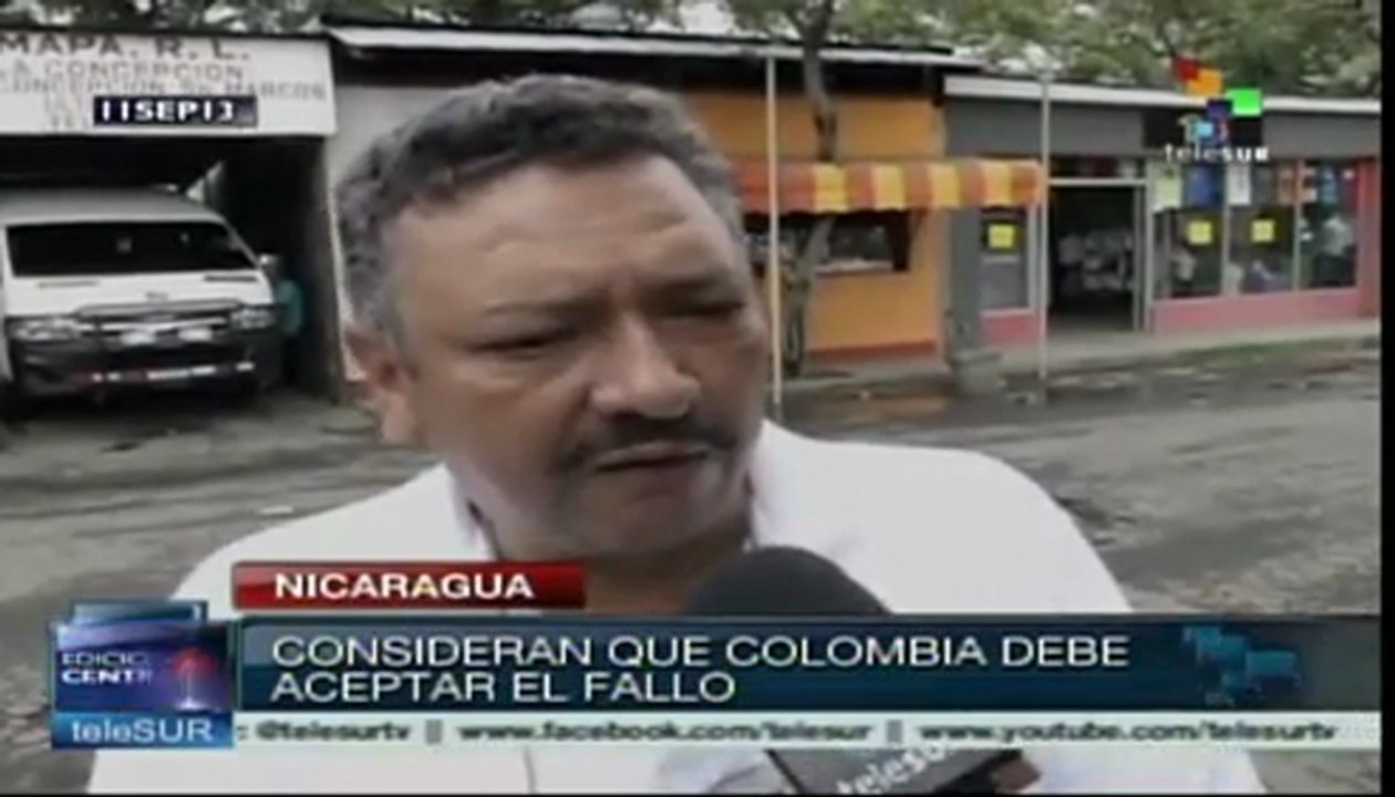 Nicaragüenses apoyan fallo de La Haya y piden a Colombia acatarlo