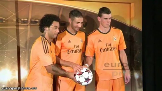 Bale, Marcelo y Benzema presentan la nueva camiseta