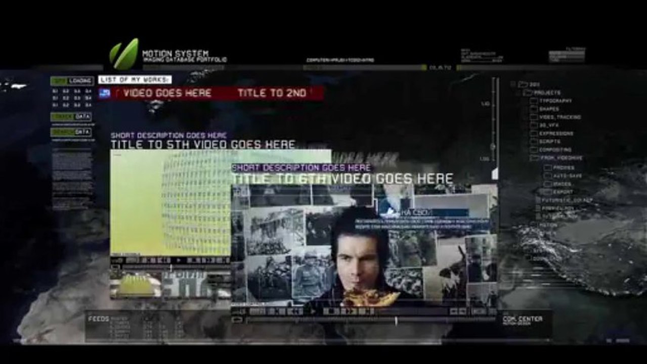 Futuristic GUI Portfolio - After Effects Template