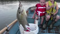 Eldon takes the kids fishing on Blairs Valley Lake in Maryland