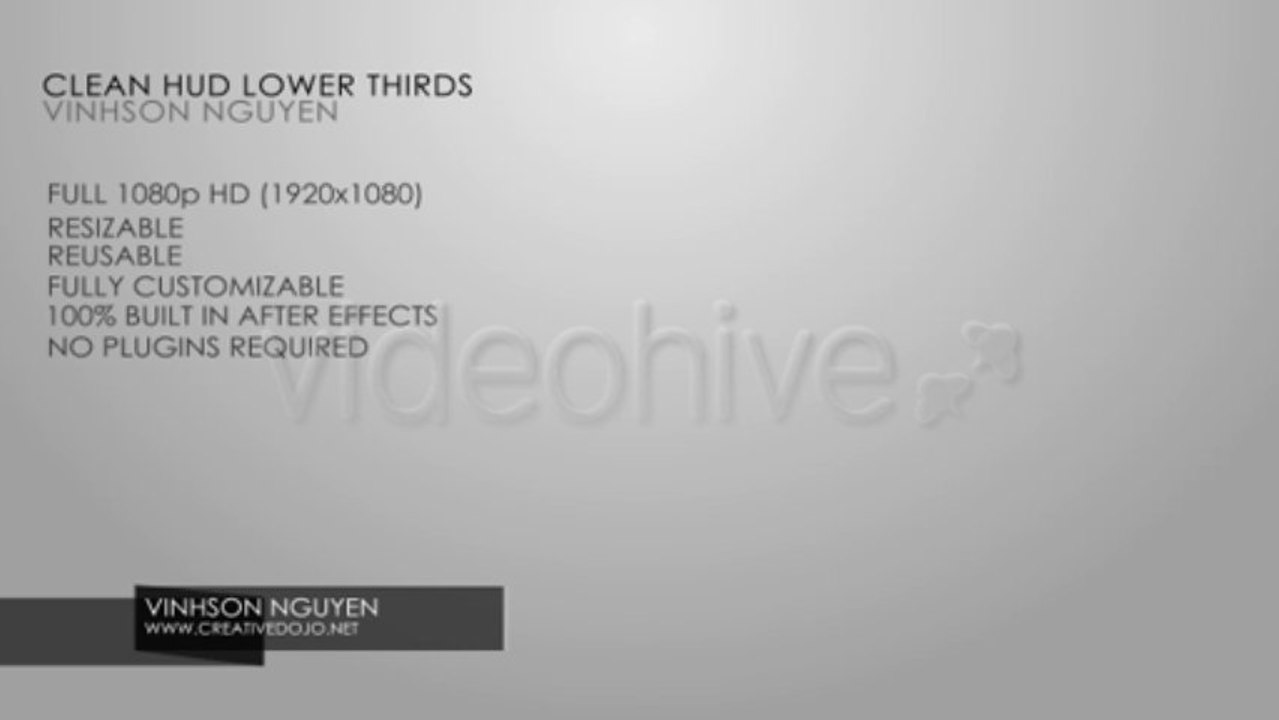 Clean HUD Lower Thirds Pack - After Effects Template
