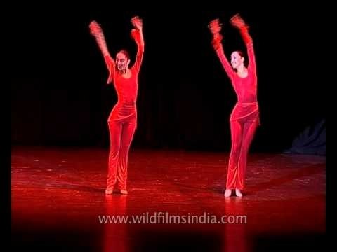 A dance performance of Armenian dancers
