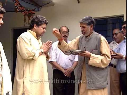 Devotees getting ready for the Nanda Devi Raj Jat Yatra