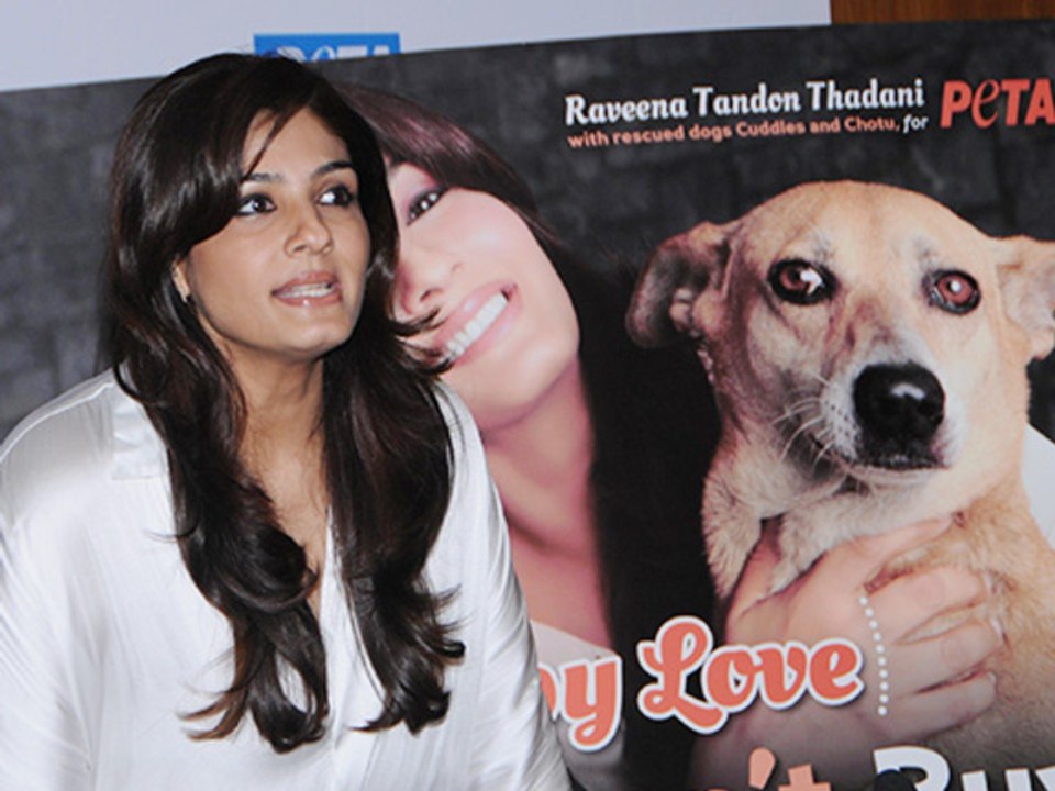 Raveena Tandon Launches PETA Dog Adoption Campaign