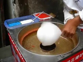 Barbe a papa en forme de fleur en chine