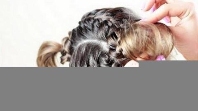 Детская причёска из косичек. Hairstyle For Little Girls