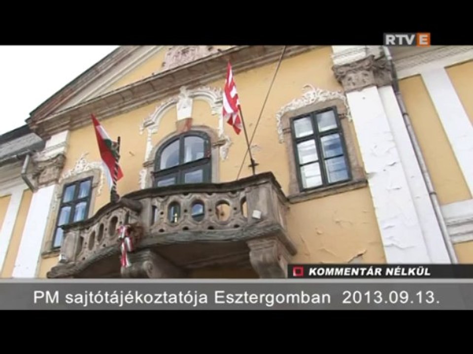 Kommentár Nélkül PM Sajtótájékoztatója Esztergomban 2013.09.13.