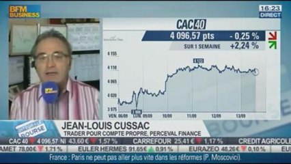 Hausse du CAC40, volatilité du marché : Philippe Béchade et Jean-Louis Cussac, dans Intégrale Bourse - 13/09