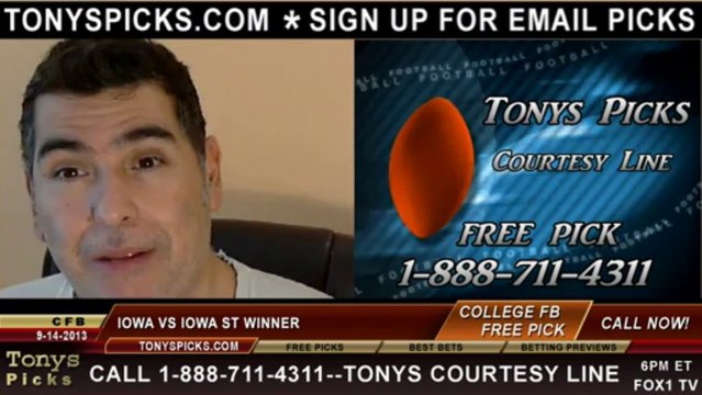 Iowa St Cyclones vs. Iowa Hawkeyes Pick Prediction NCAA College Football Odds Preview 9-14-2013