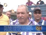 Camioneros de empresa expropiada en Bolívar protestan en exigencia por mejoras contractuales