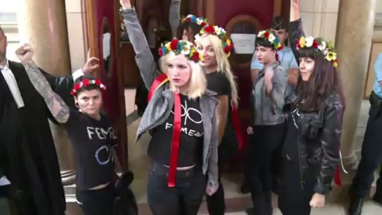 Femen protesters in French court over Notre-Dam...