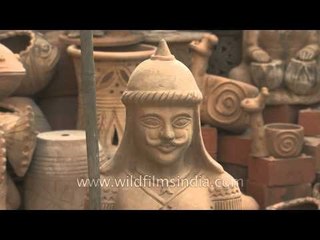 Earthen Warrior made of pottery in India