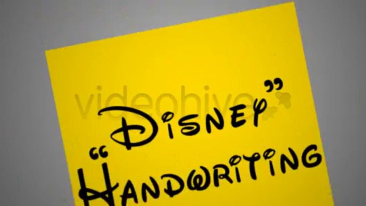 Disney Handwriting - After Effects Template