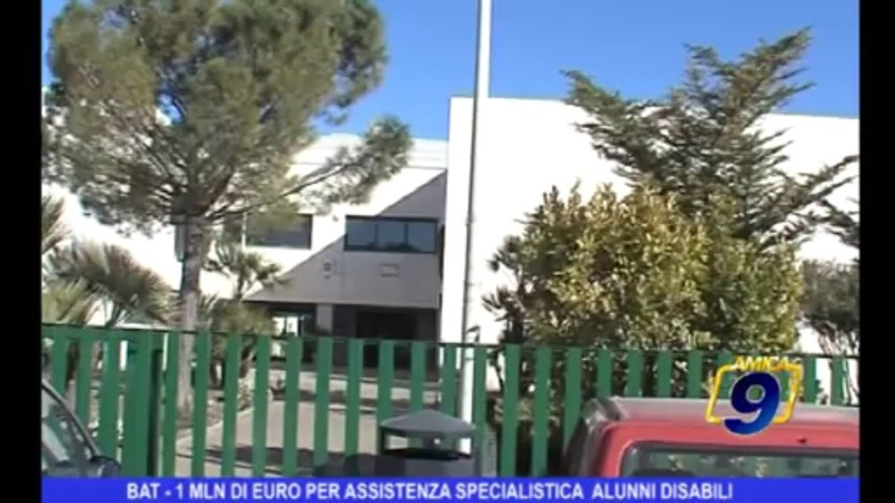 BAT | 1 MLN di euro per assistenza specialistica alunni disabili