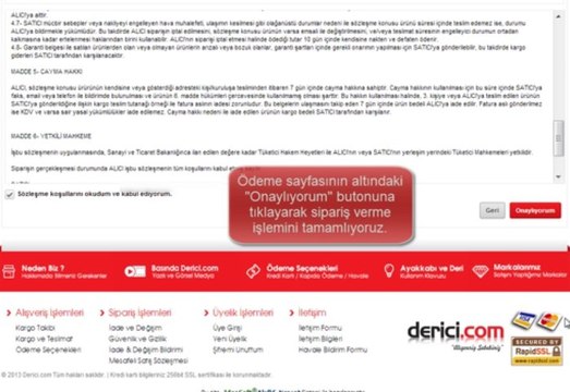 Derici.com | Nasıl Sipariş Verebilirim?