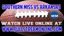 Watch Southern Miss Golden Eagles vs Arkansas Razorbacks Live Online Stream