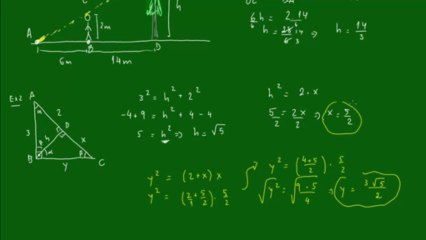 22 - Relações métricas no triângulo retângulo - Exemplo 1