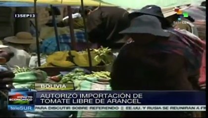 Download Video: Bolivia autoriza importación de tomate sin aranceles