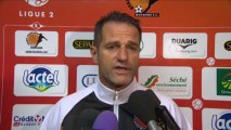 Conférence de presse Stade Lavallois - Angers SCO (4-1) : Philippe  HINSCHBERGER (LAVAL) - Stéphane MOULIN (SCO) - 2013/2014