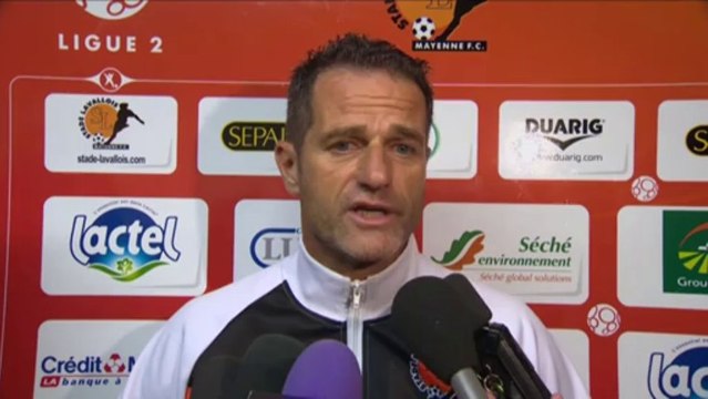 Conférence de presse Stade Lavallois - Angers SCO (4-1) : Philippe HINSCHBERGER (LAVAL) - Stéphane MOULIN (SCO) - 2013/2014