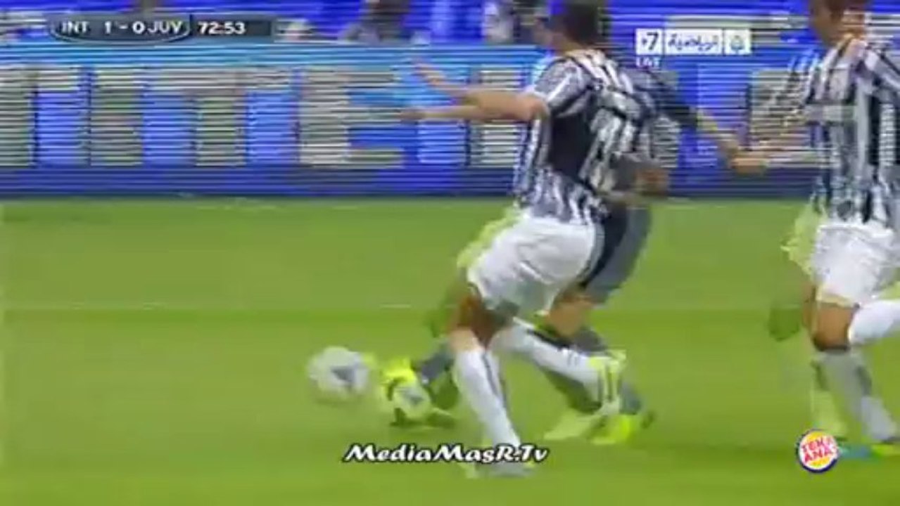 هدفي مباراة انتر ميلان 1-1 يوفنتوس - الجولة 3 - 14/9/2013