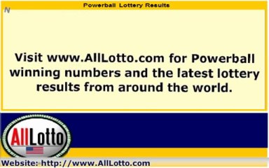 Powerball Lottery Drawing Results for September 14, 2013