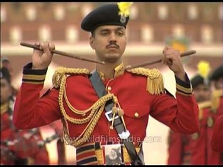 Army unit playing the drum beat sounds