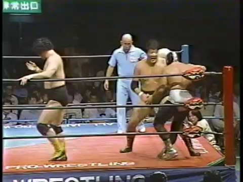 Jumbo Tsuruta & Genichiro Tenryu vs Mil Mascaras & Art Crews (2/2)