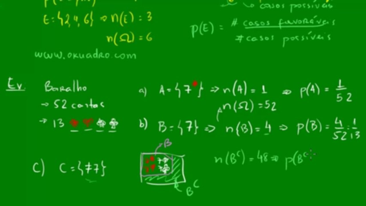 03 - Probabilidade em espaços amostrais equiprováveis - Exemplo