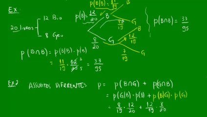 08 - Probabilidade de eventos simultâneos - Aula 2
