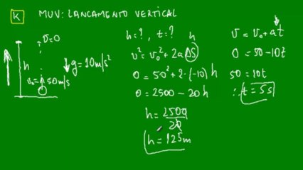 17 - MUV - Lançamento vertical - Aula 2