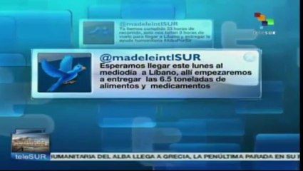 Avión de ayuda humanitaria del ALBA llegará en breve a Líbano