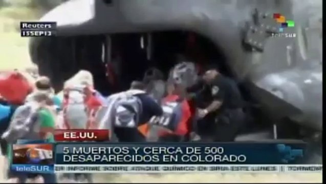 Lluvias torrenciales en EE.UU. dejan cinco muertos y 500 desaparecidos