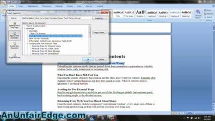 How to Make a Clickable Table of Contents for Kindle eBooks