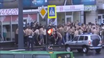 Unbelievable (& shocking) scenes! Melee of bodies as Metalist & Spartak  fans fight Dynamo Kiev fans
