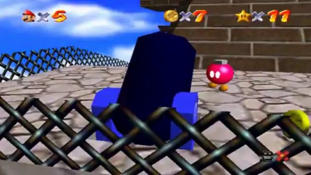 Super Mario 64 - Forteresse de Whomp - Etoile 6 : Canon vers un mur...