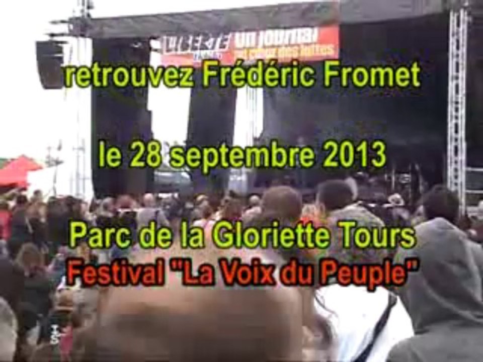 Fréderic Fromet de la fête de L'Huma  au festival La voix du peuple