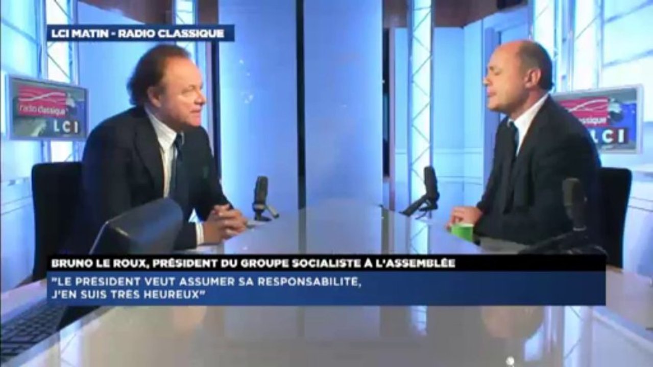 Bruno Le Roux, invité politique de Guillaume Durand avec LCI