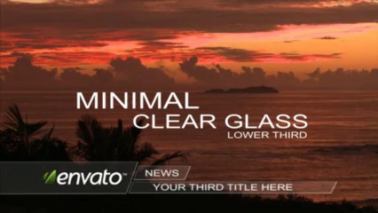 Minimal Clear Glass Lower Third - After Effects Template