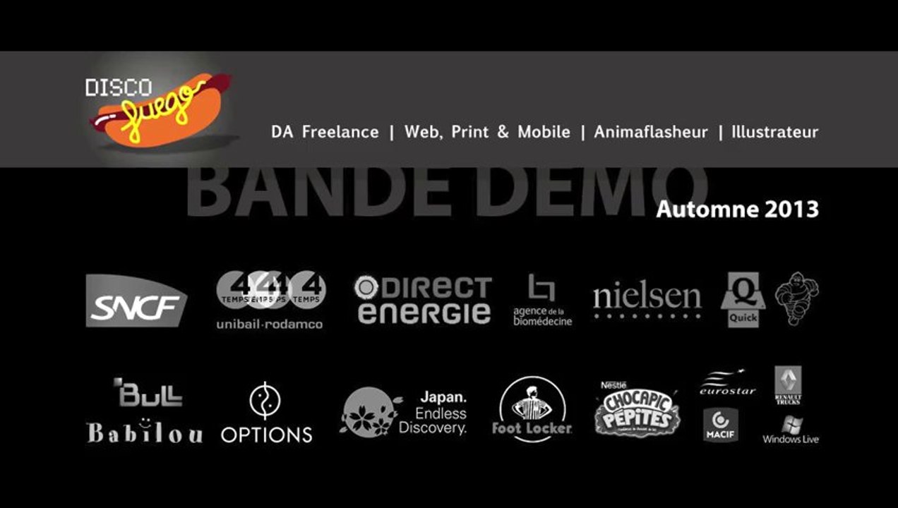 Bande Démo Automne 2013 / Directeur artistique freelance / flash, illustrations, animation, montage