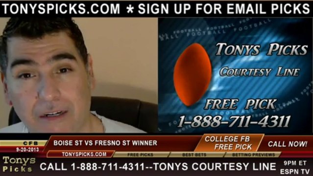 Fresno St Bulldogs vs. Boise St Broncos Pick Prediction NCAA College Football Odds Preview 9-20-2013