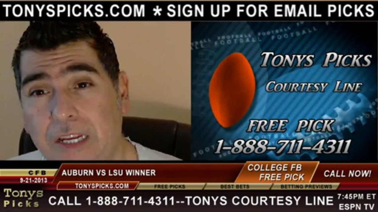 LSU Tigers vs. Auburn Tigers Pick Prediction NCAA College Football Odds Preview 9-21-2013