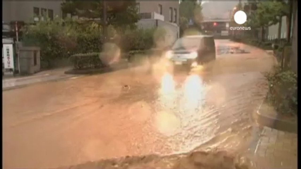 Typhoon hits Japan raising fears over Fukushima