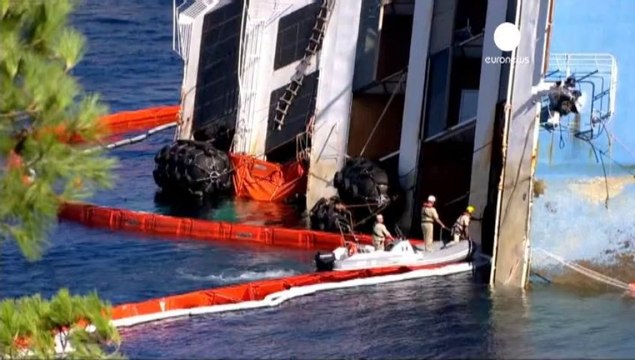 Slow progress as Costa Concordia wreck recovery...