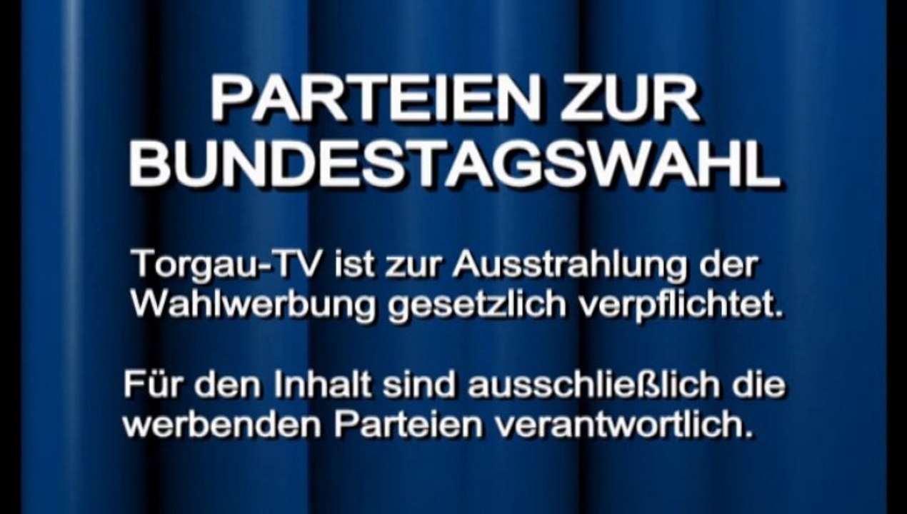 Parteien zur Bundestagswahl (Wahlwerbeblock)