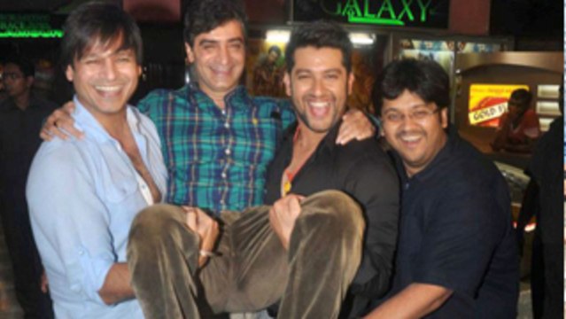 Vivek Oberoi & Aftab Shivdasani Promotes Grand Masti @ Gaiety Galaxy