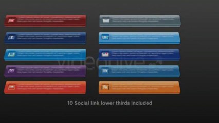 Social Media Links - Lower Third Collection - After Effects Template